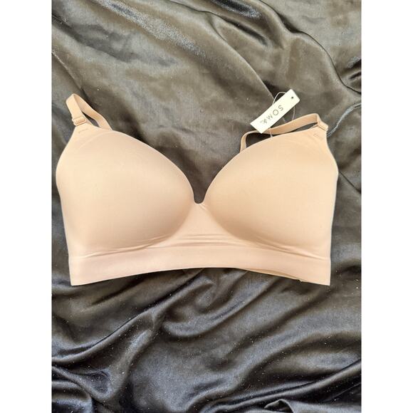 NWT Soma Enbliss Wireless Bra Adobe Rose Molded Cups Tshirt Size 36C - Picture 1 of 5